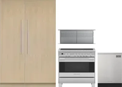 5 Piece Package Includes Refrigerator, Freezer, Range, Hood And Dishwasher